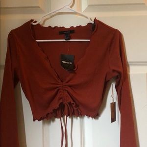 Forever 21 long sleeve crop top